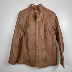 Coldwater Creek Leather Jacket 1X